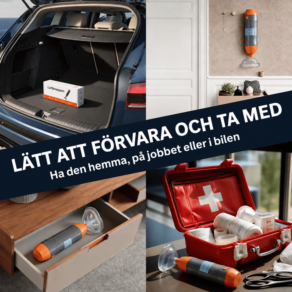 Lätt att förvara hemma, på jobbet eller i bilen